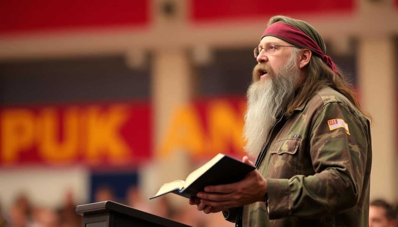 Phil Robertson of Duck Dynasty speaking about faith at a Christian event - Current News Christian Worldview Analysis